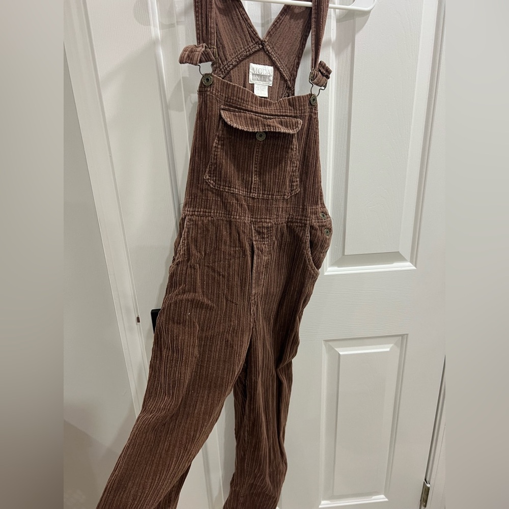 Vintage Brown Corduroy Overalls